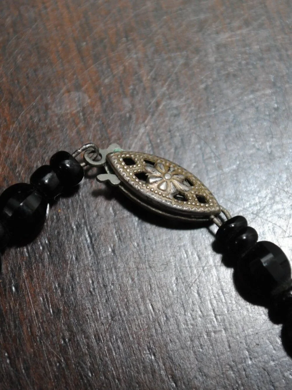 Vintage Graduated French Jet / Black Glass Necklace 1930s-50s